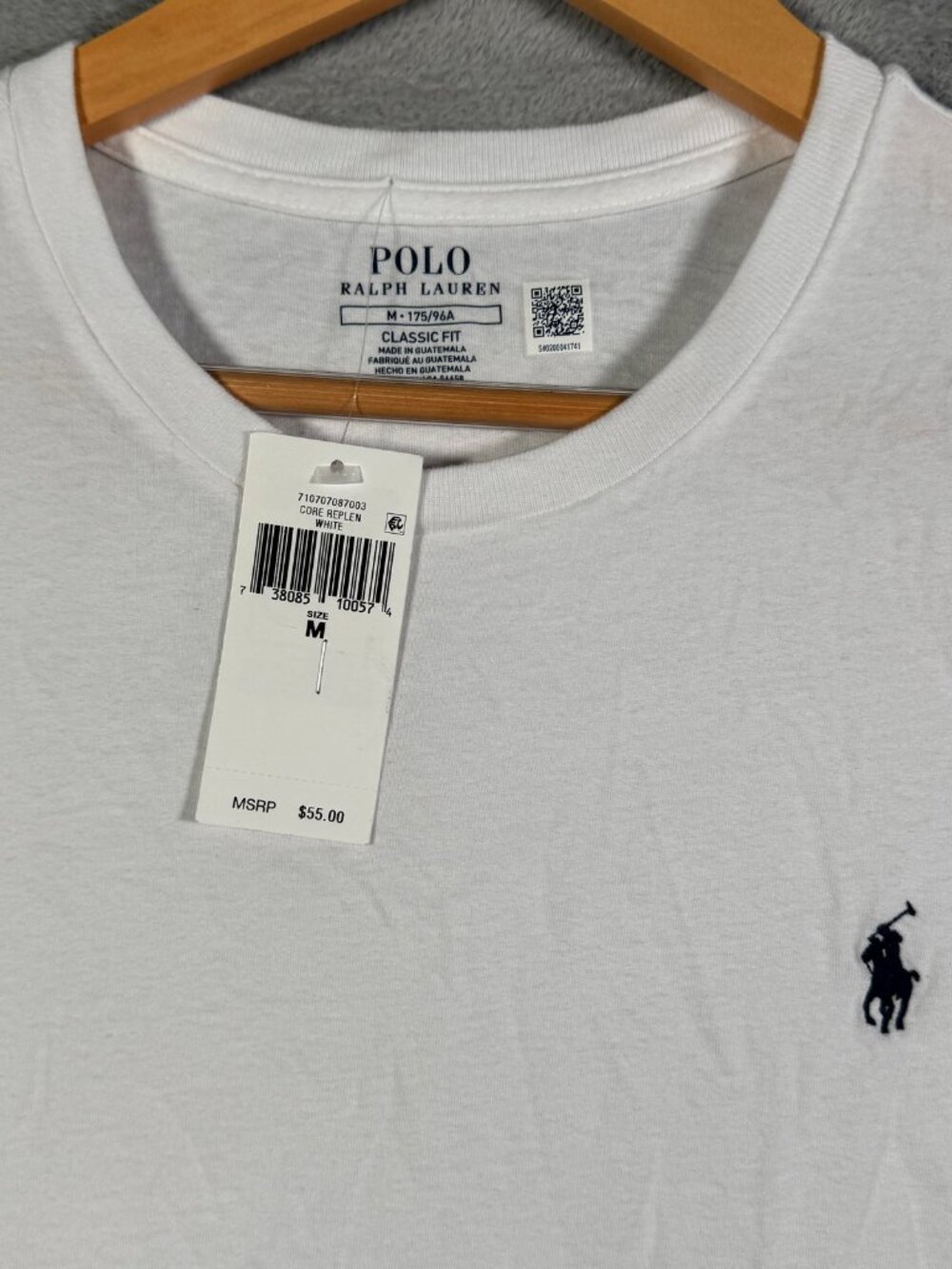 Polo Ralph Lauren T Shirt Mens M White Classic Fit Crew Neck Pony Cotton $55